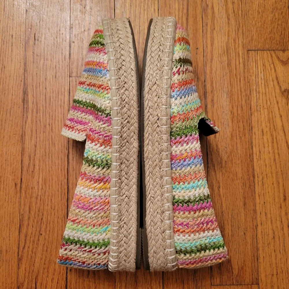 Joie Multicolor Woven Espadrille Flats 9M CARA Summer Beach Shoes Comfort
